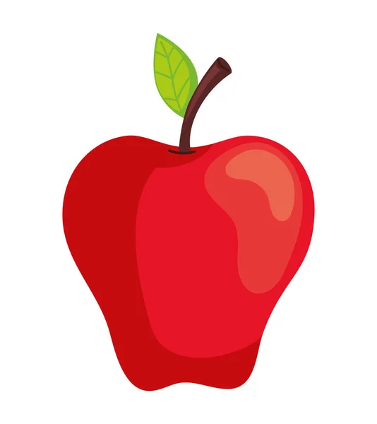 Fresh Organic Fruit Apple Icon Isolated — Stock Vector