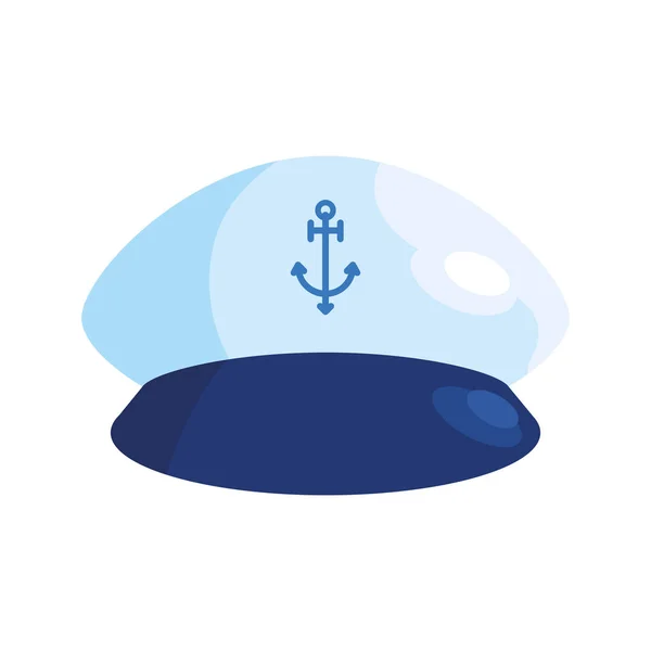 Çapa Aksesuarlı Denizci Şapkası — Stok Vektör