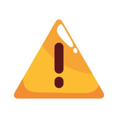 Tehlike simgesi için uyarı simgesi izole edildi