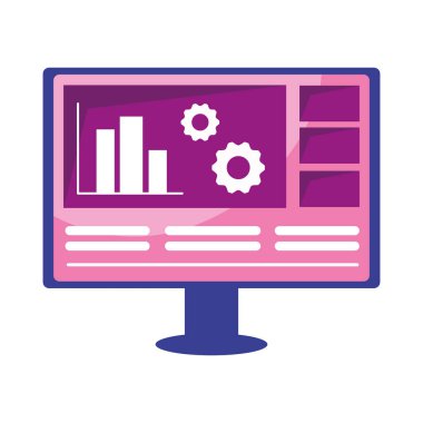 çevrimiçi eğitim bilgisayar simgesi izole edildi