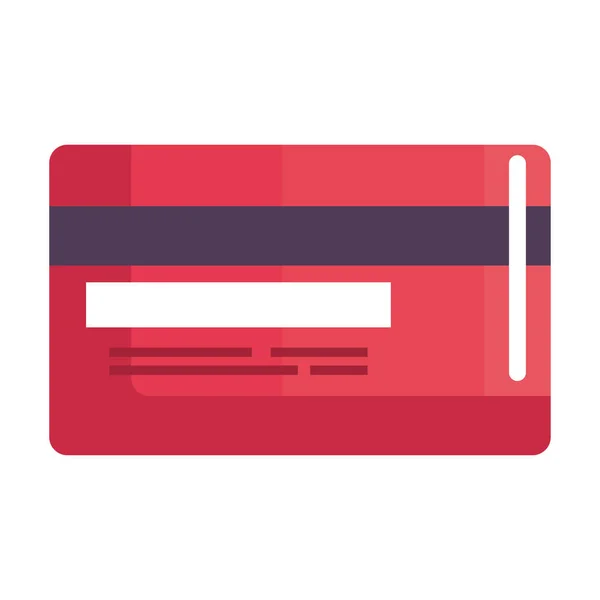Ikona Bankovní Kreditní Karty Izolována — Stockový vektor