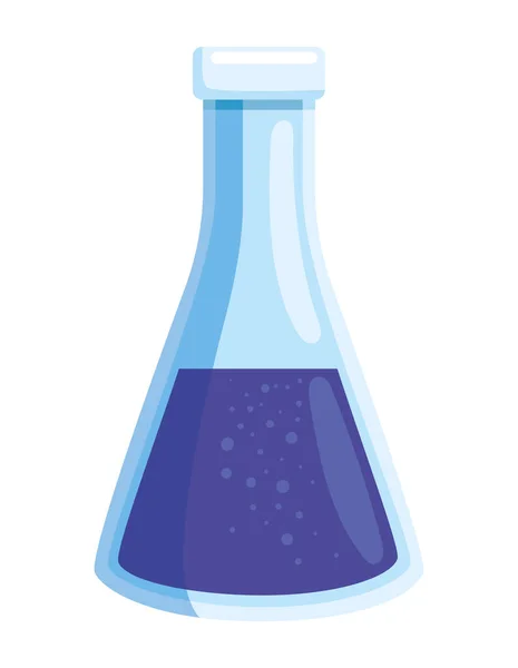 Science Blue Liquid Beaker Flask Icon Isolated — Stock Vector