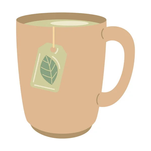 Tasse Tee Ikone Isoliert — Stockvektor