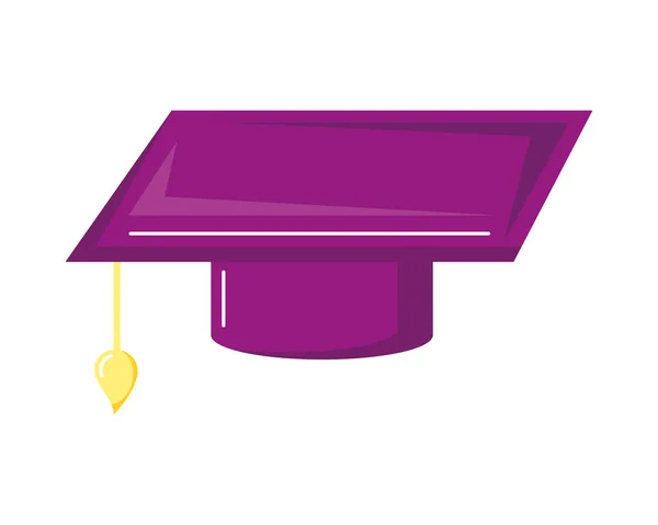 Graduación Tapa Educación Icono Aislado — Vector de stock