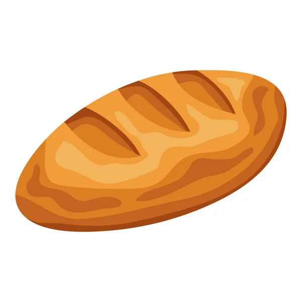 Gourmet Gebackenes Brot Leckere Ikone Isoliert — Stockvektor