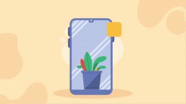 akıllı telefon aygıtı istatistik animasyonu, 4k video animasyonu