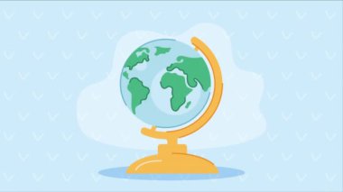 Dünya haritası animasyon sağlar, 4k video animasyonu