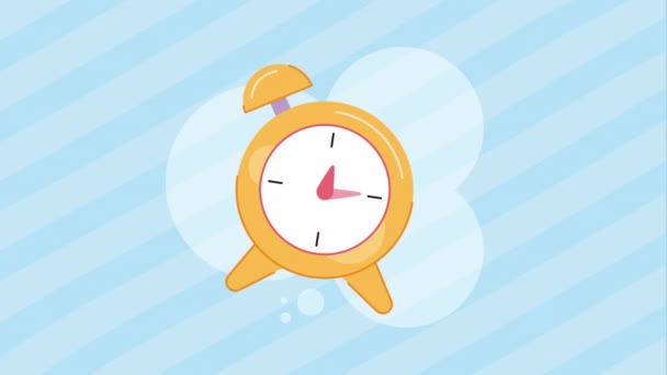Alarm Clock Time Device Animation Video Animated — Stock Video