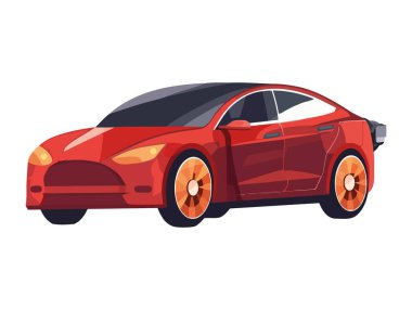 Parlak spor araba modern lüks ulaşımı sembolize eder