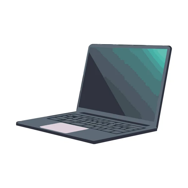 Laptop Moderno Simboliza Ícone Tecnologia Isolada — Vetor de Stock