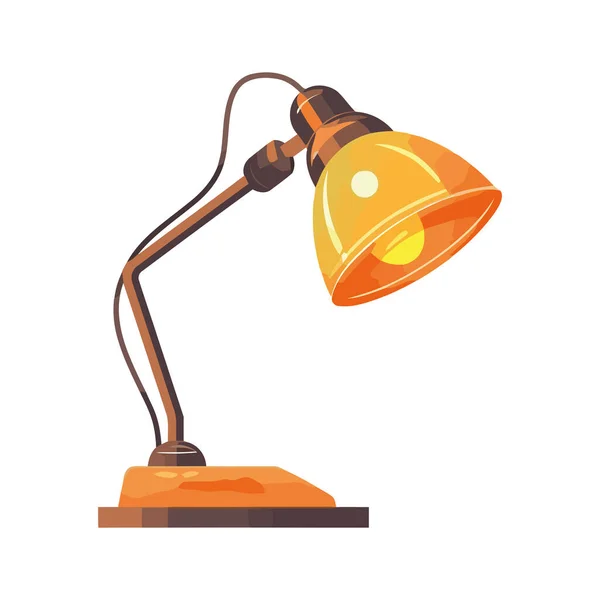 Блестящая Металлическая Лампа Освещает Иконку Изолированной — стоковый вектор