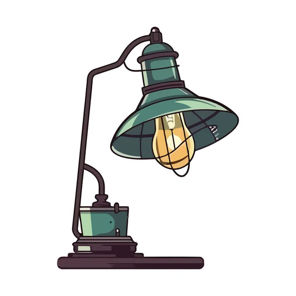 Antique Lanterne Décoration Icône Design Isolé — Image vectorielle