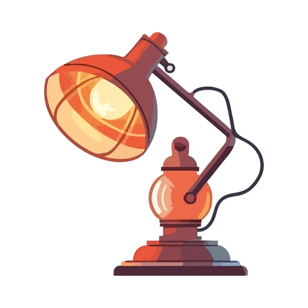 Vector Illustration Shiny Metal Lantern Icon Isolated — Stock Vector