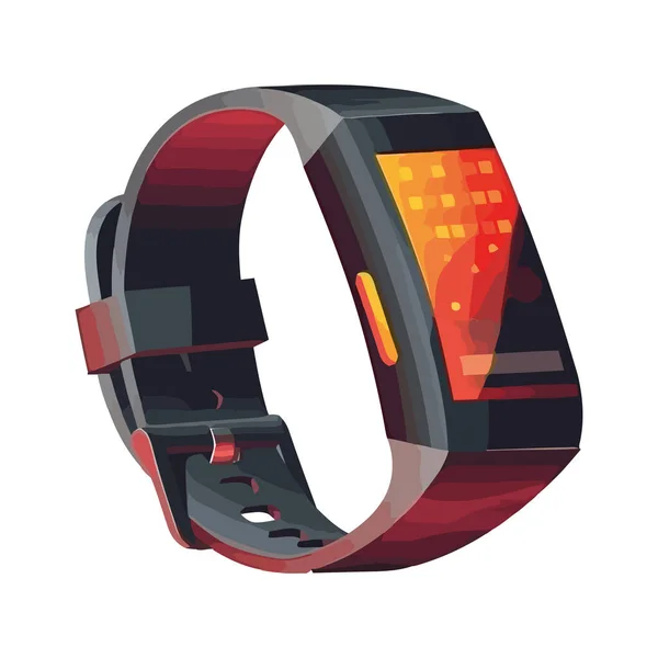 Smart Wrist Watch Accesoriu Pictograma Izolat — Vector de stoc