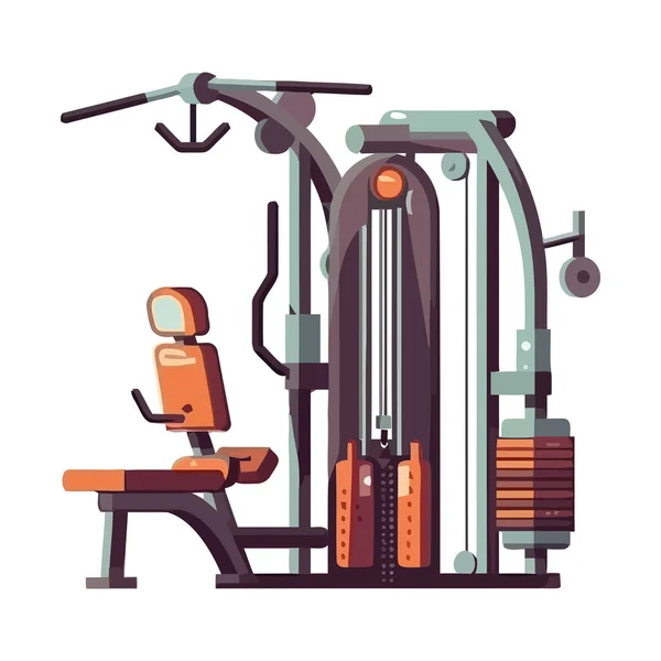 Sport Gym Workout Apparatuur Pictogram Geïsoleerd — Stockvector