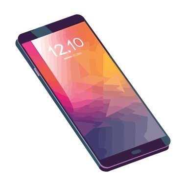 Modern akıllı telefon teknoloji simgesini izole eder