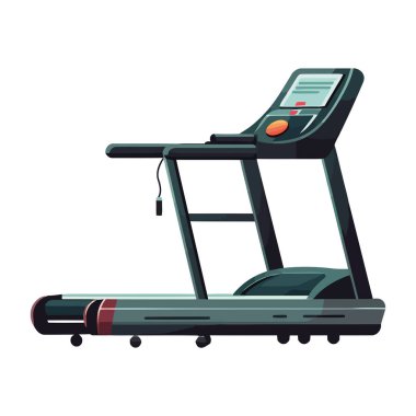 Koşu bandı spor eğitim ekipmanları simgesi izole edildi