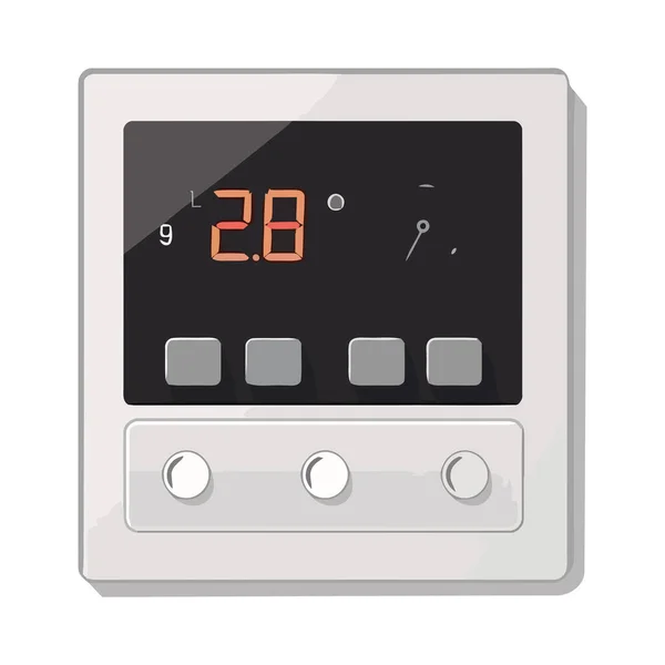 Thermostat Régule Icône Température Isolé — Image vectorielle