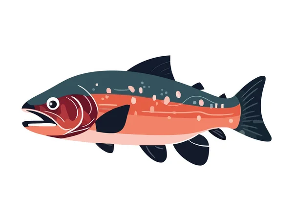 Fish Animal Icon Isolated Design — Stok Vektör