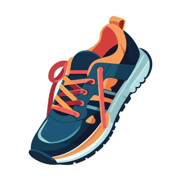 Spor Ayakkabısı Sağlıklı Yaşam Tarzını Izole Aktivite Ikonunu Sembolize Eder — Stok Vektör