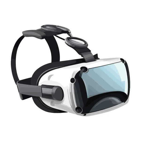 Futuristische Virtual Reality Simulator Ausrüstung Symbol Isoliert — Stockvektor