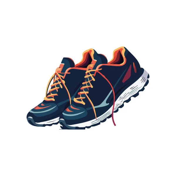 独立した靴のデザインアイコンの実行 — ストックベクタ