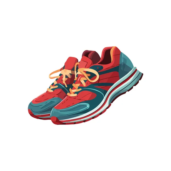 Paires Chaussures Pour Réussir Exercice Icône Routine Isolé — Image vectorielle
