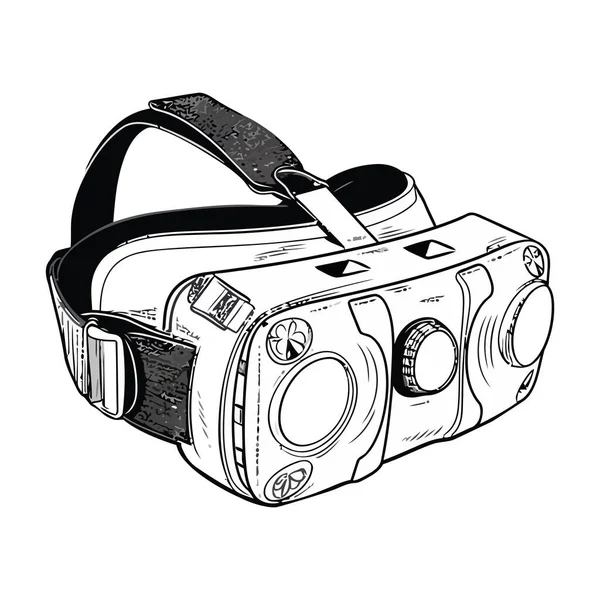 Virtual Reality Hjälm Teknik Ikon Isolerad — Stock vektor