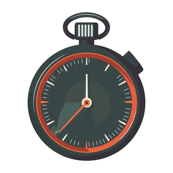Cara Relógio Simboliza Contagem Regressiva Para Ícone Dia Prazo Isolado — Vetor de Stock
