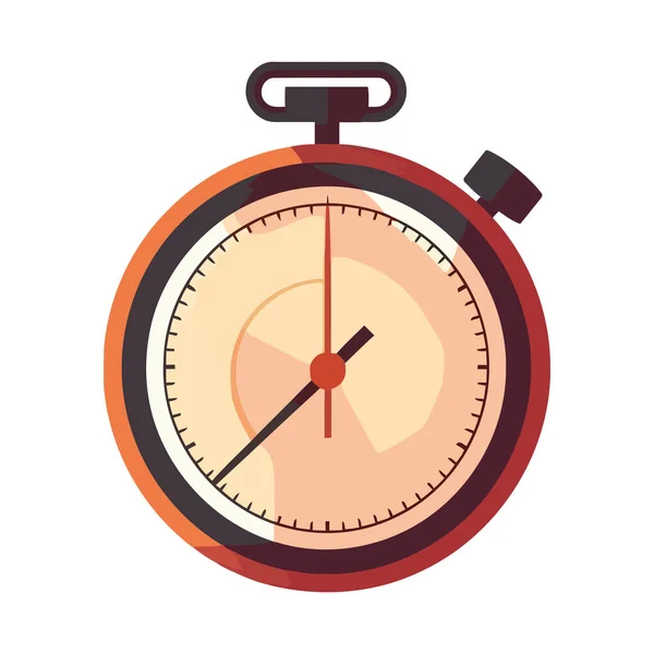 Tiempo Simbolizado Por Icono Del Cronómetro Aislado — Vector de stock