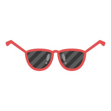 red sunglasses design over white