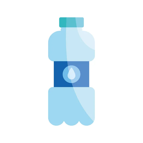 Simbolo Acqua Purificata Bottiglia Plastica Blu Bianco — Vettoriale Stock
