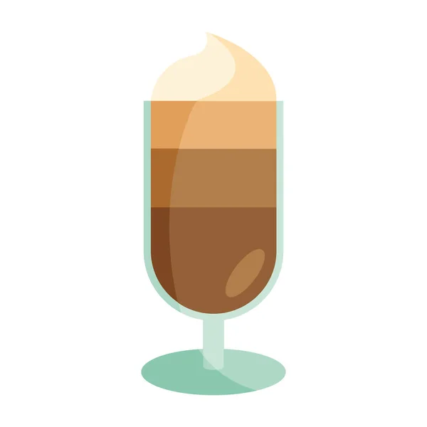 Cappuccino Gourmet Crème Sur Blanc — Image vectorielle