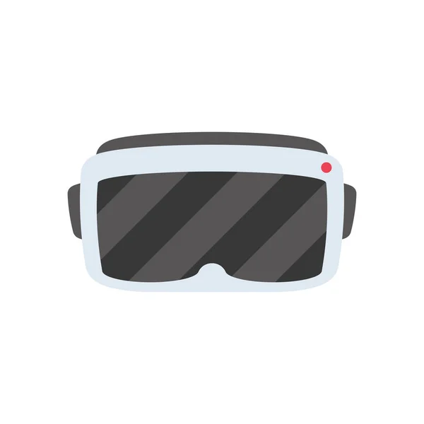 Futuristic Cyborg Goggles White — Stock Vector
