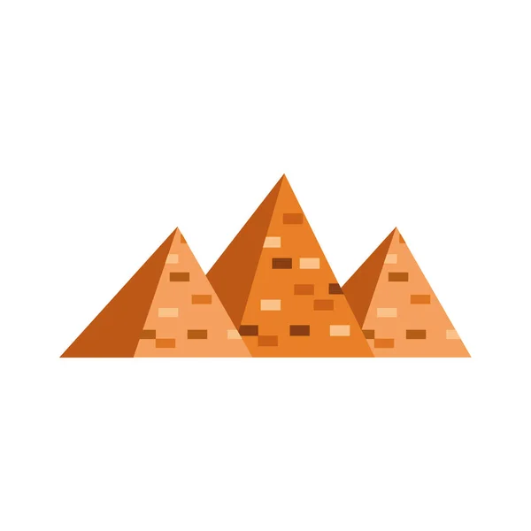 Pyramides Égyptiennes Conception Sur Blanc — Image vectorielle