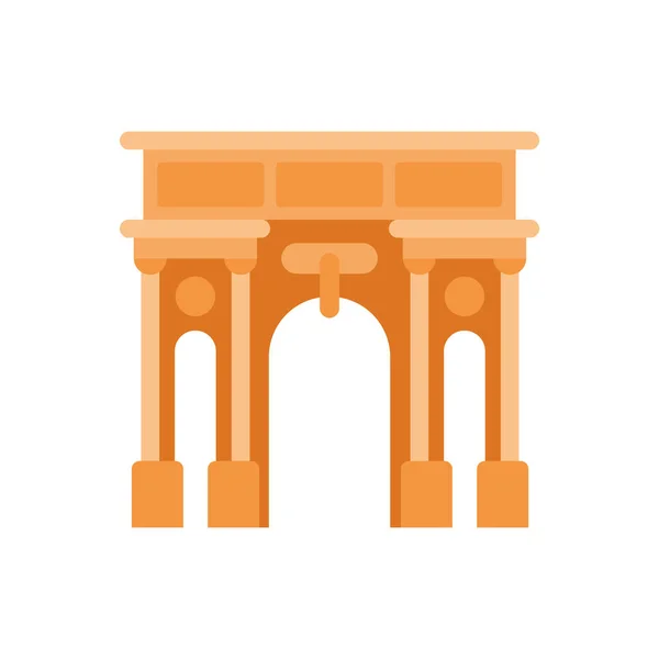 Arc Triomphe Design Sur Blanc — Image vectorielle