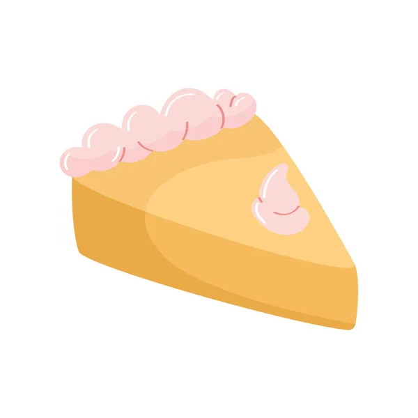 Gourmet Cake Snijd Wit — Stockvector