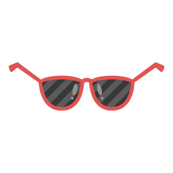 Röd Solglasögon Design Över Vit — Stock vektor