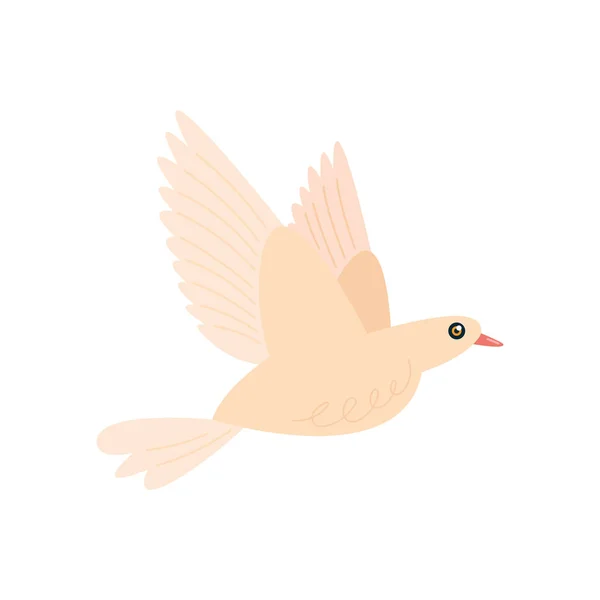 可愛い空飛ぶ鳩のデザイン — ストックベクタ