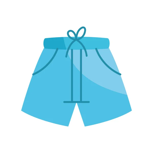 Blå Shorts Design Över Vitt — Stock vektor