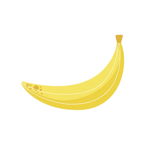 Banana Orgânica Fresca Sobre Branco — Vetor de Stock