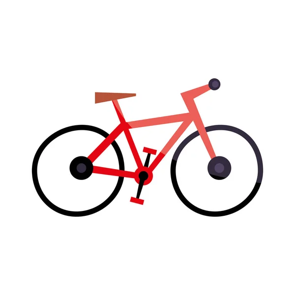 Silhueta Bicicleta Rosa Sobre Branco — Vetor de Stock