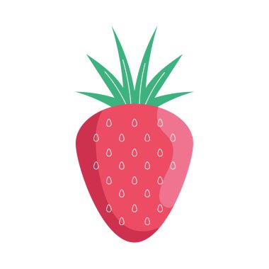 Sulu çilek, olgun ve taze beyaz üzerine yemek için.