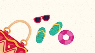 El bagajı seyahati animasyon, 4k video animasyonu