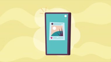 akıllı telefon aygıtı teknoloji modern animasyon, 4k video animasyonu
