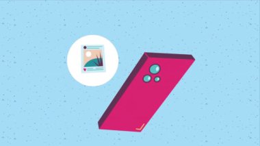 akıllı telefon aygıtı teknoloji modern animasyon, 4k video animasyonu