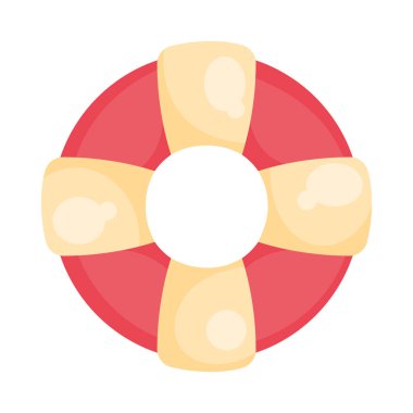 Beyazın üzerinde renkli can simidi tasarımı