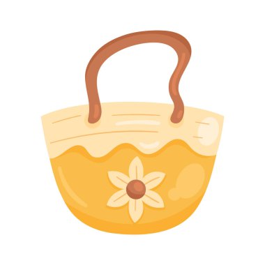 Çiçekli çanta tasarımı beyaz üzerine