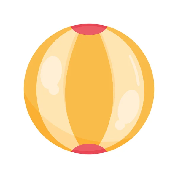圆形海滩球盖过白色 — 图库矢量图片