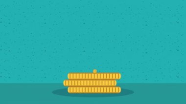 ok istatistiksel animasyon 4k video animasyonlu altın bitcoinler